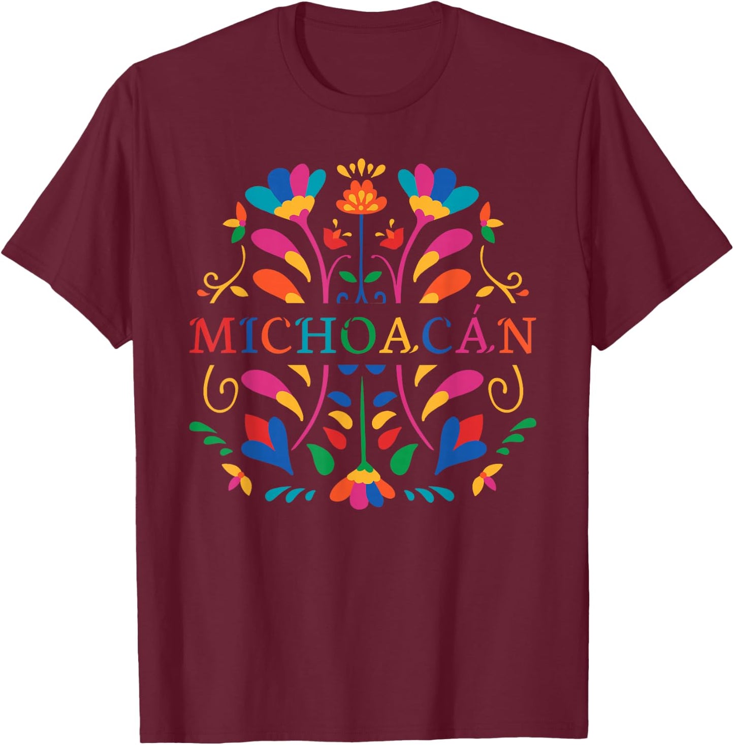 Michoacan Shirt, Estado de Michoacan, Michoacan Otomi Mexico T-Shirt - T-Shirt | Maroon