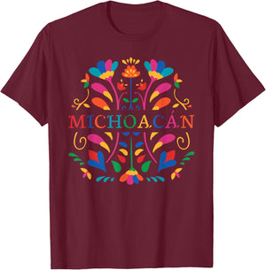 Michoacan Shirt, Estado de Michoacan, Michoacan Otomi Mexico T-Shirt - T-Shirt | Maroon