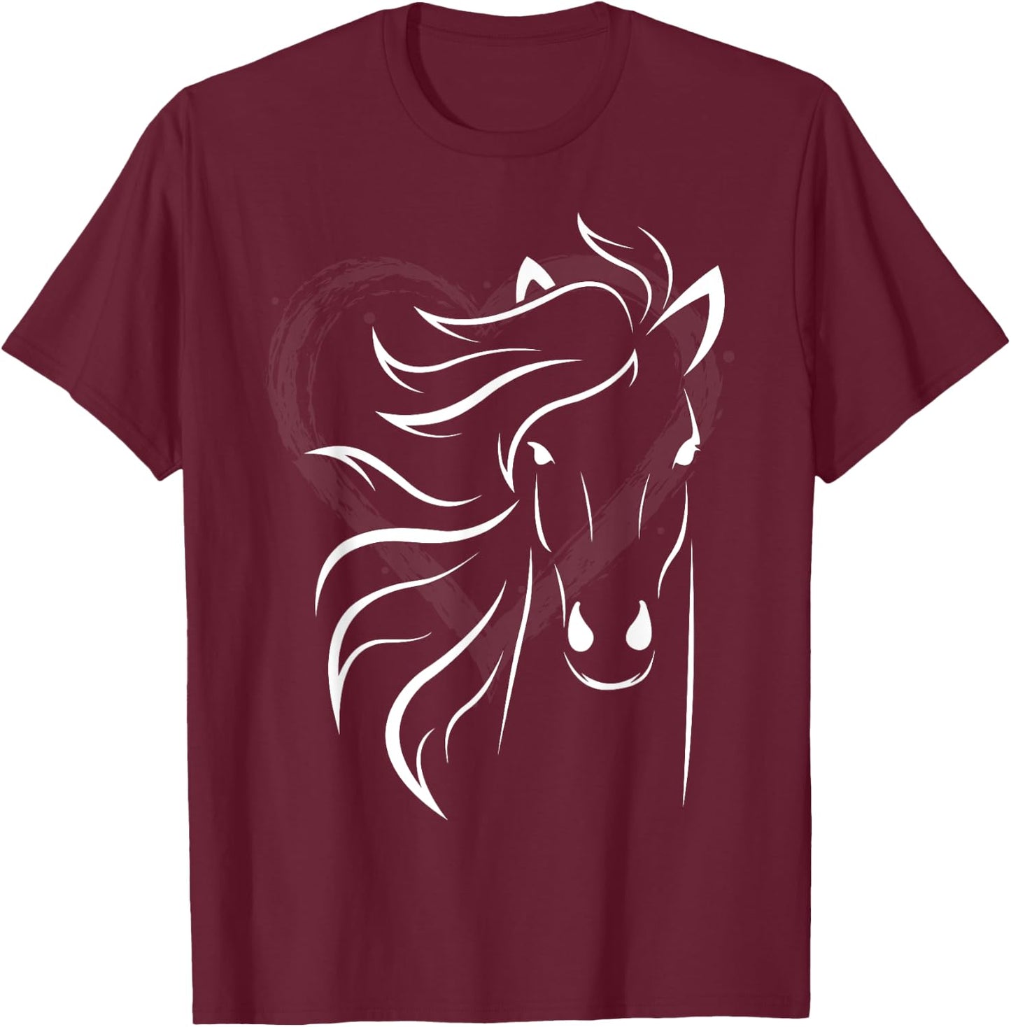 Women's horse shirt for riders and lovers of horses T-Shirt - T-Shirt | Maroon