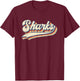 Sharks Sports Name Vintage Retro Gift Men Women Boy Girl T-Shirt - T-Shirt | Maroon