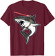 Laser Shark Shark with Laser Beam T-Shirt - T-Shirt | Maroon