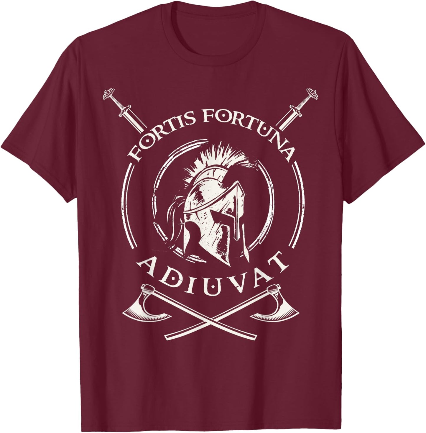 Fortis Fortuna Adiuvat - Latin - Fortune Favors The Brave T-Shirt - T-Shirt | Maroon