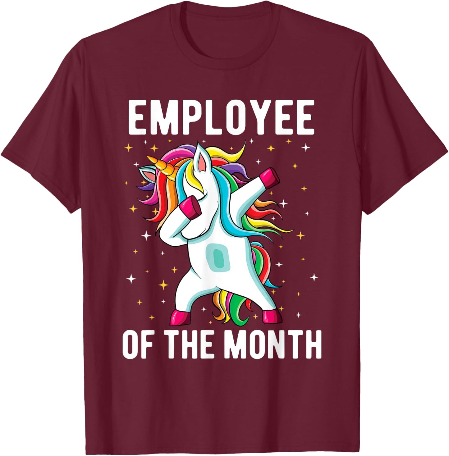SOMMAS Unicorn Lover Employee Appreciation , Women's, Black, Small, Short Sleeve, Classic Fit, Cotton 60% Polyester 40% T-Shirt - T-Shirt | Maroon