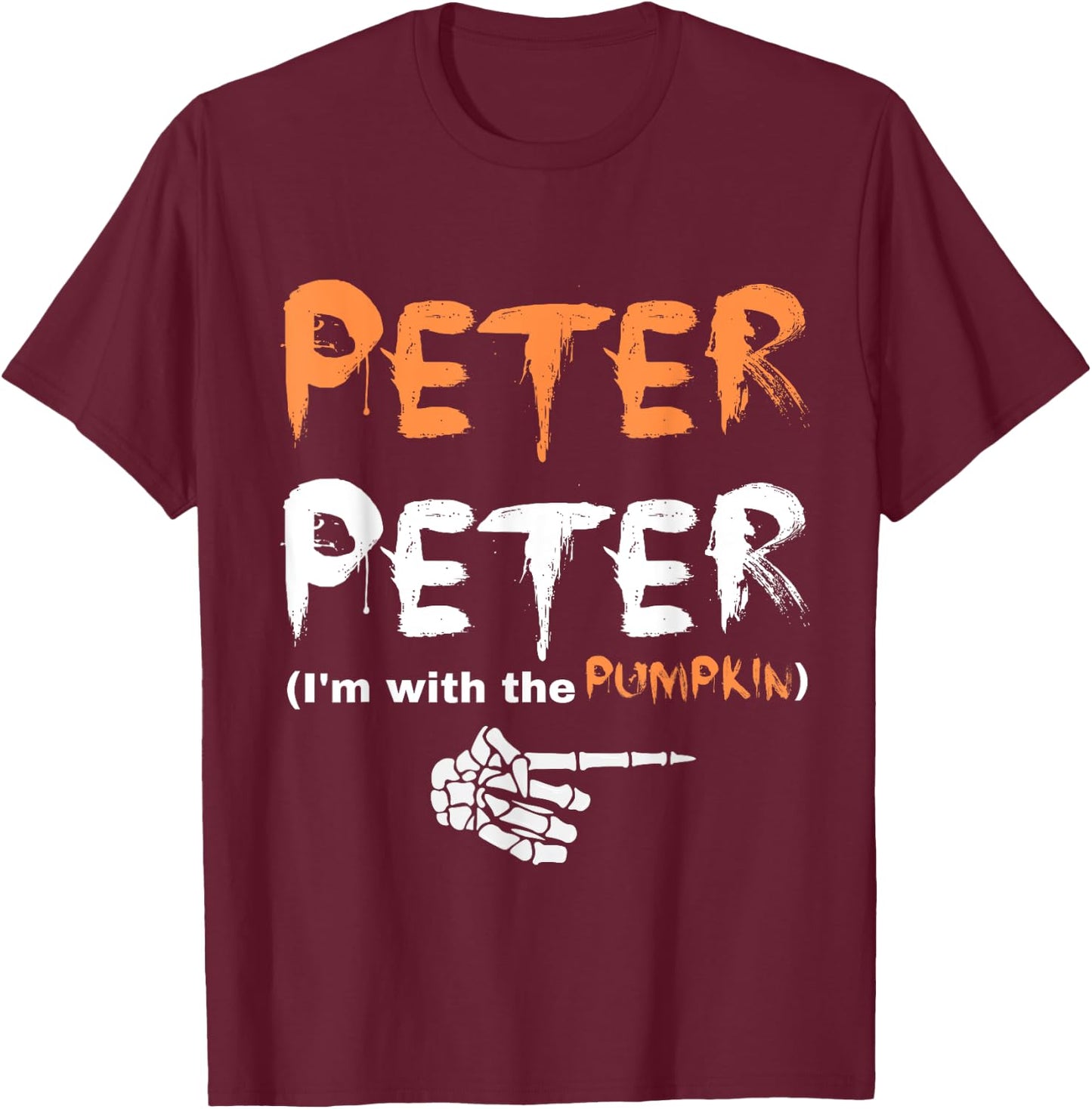 Peter Pumpkin Eater Halloween Matching Couples Costume T-Shirt - T-Shirt | Maroon