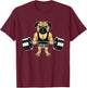 Weightlifting Pug Deadlifting Dog Powerlifting Workout Gym Women Girls Kids T-Shirt - T-Shirt | Maroon