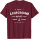 Vintage CAMPGROUND HOST Squad Summer Camp Staff Campsite T-Shirt - T-Shirt | Maroon