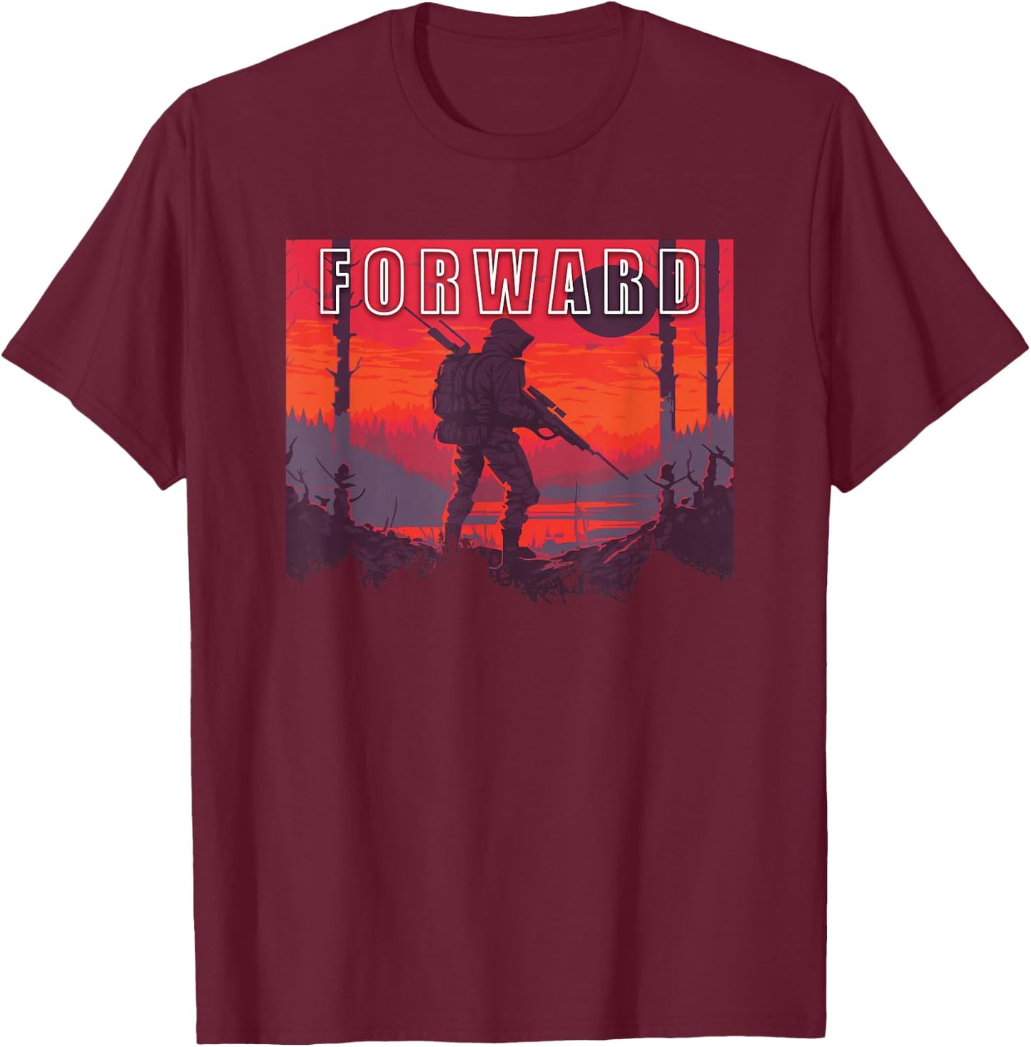 Forward Observations Group. Fog Retro Scout T-Shirt - T-Shirt | Maroon