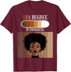 DHA In Progress Doctoral Candidate Student Black Afro T-Shirt - T-Shirt | Maroon