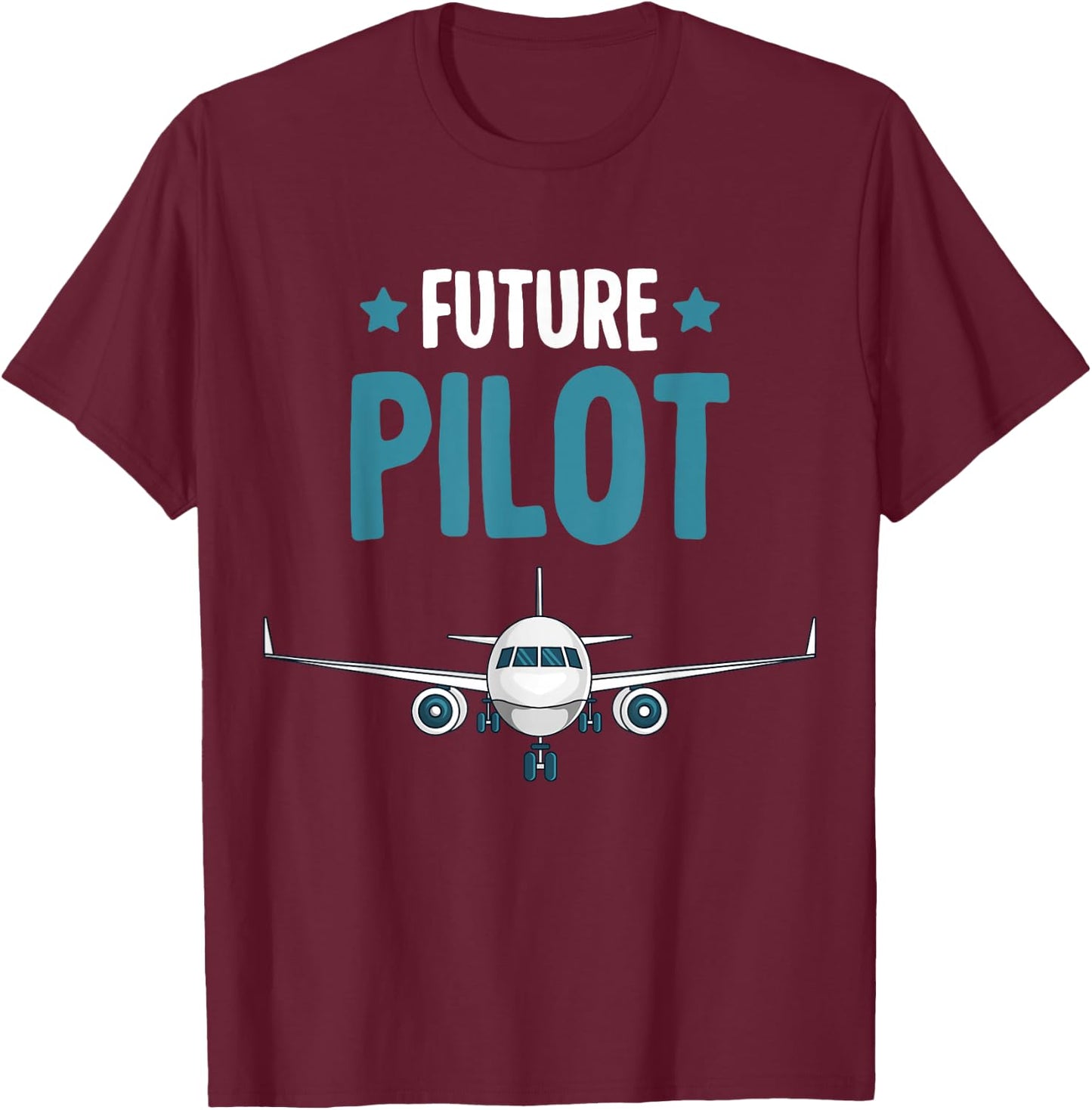 Future Pilot Airplane Plane Boys Toddler Kids T-Shirt - T-Shirt | Maroon