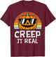 Creep It Real Cool Pumpkin Retro Halloween Costume Men Boys T-Shirt - T-Shirt | Maroon
