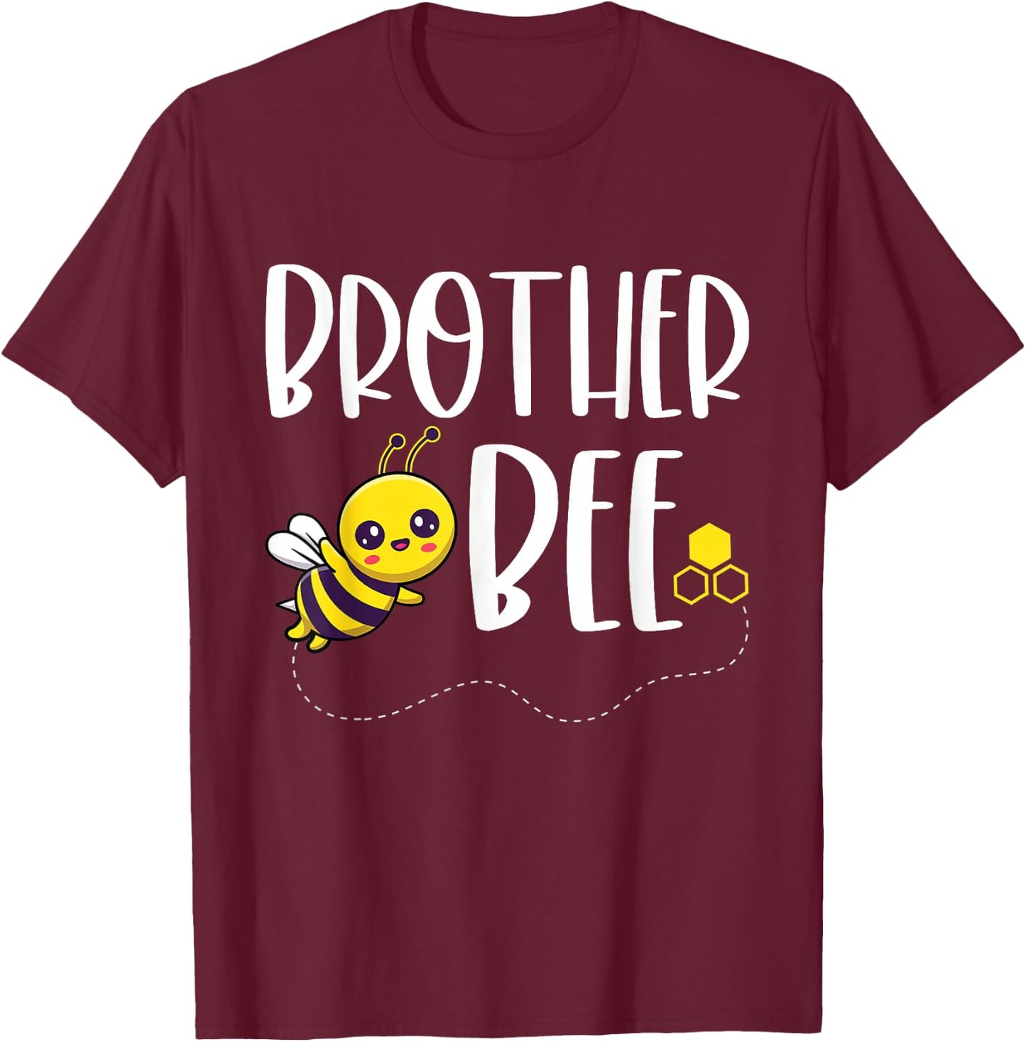 Birthday Bee Family Matching Brother Bee Beekeeper Bro Funny T-Shirt - T-Shirt | Maroon
