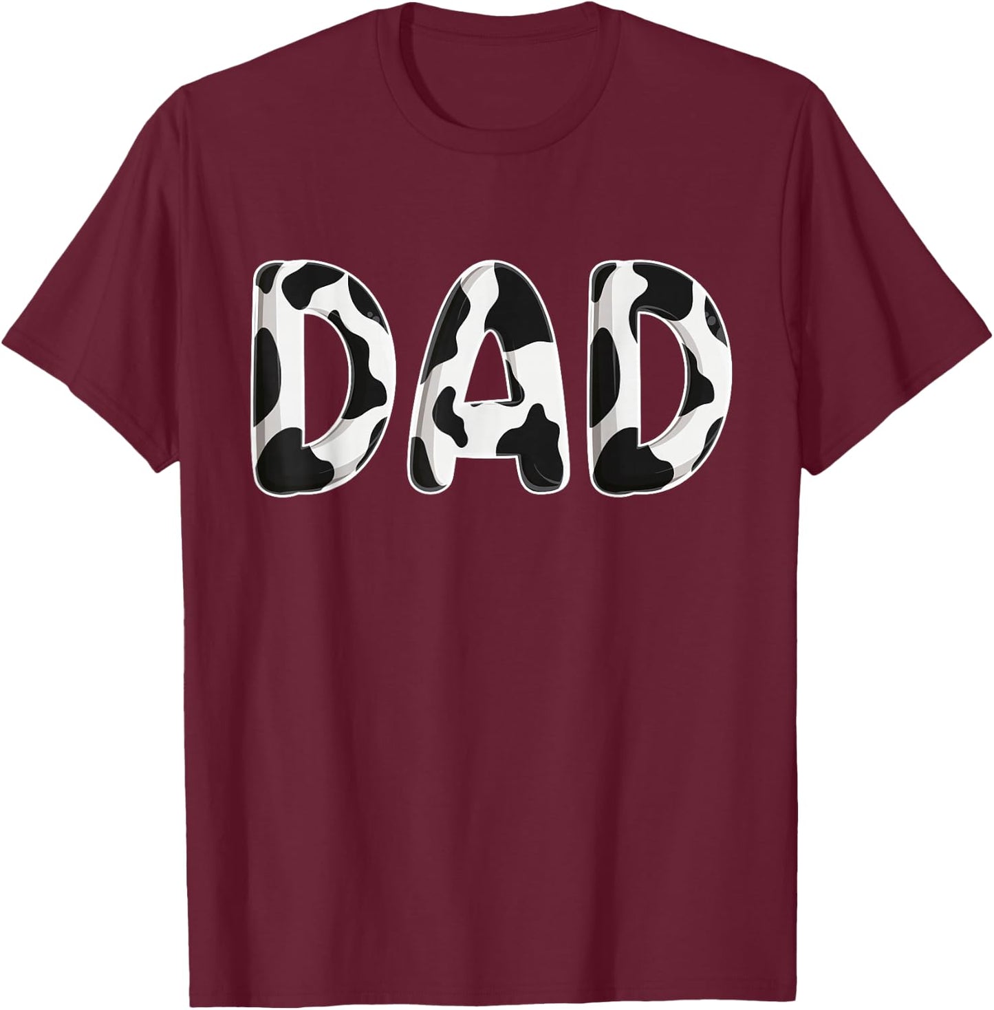 Cow Dad Birthday Family Matching Fathers Day Boy Girl Farm T-Shirt - T-Shirt | Maroon