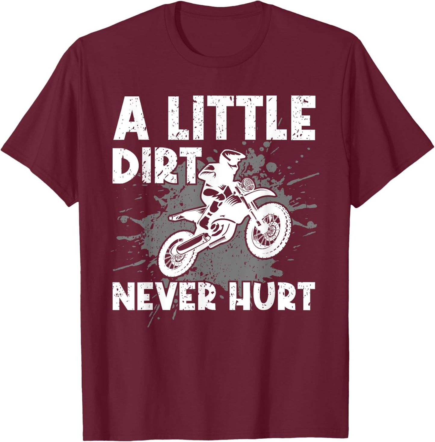 Funny Dirt Bike Design Women Kids Motocross Riding T-Shirt - T-Shirt | Maroon