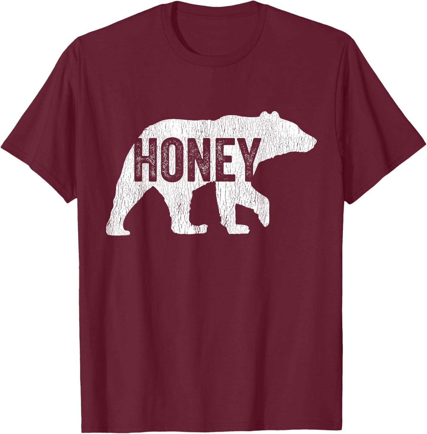 Honey Bear Matching Family Camping Bear Funny Honey T-Shirt - T-Shirt | Maroon