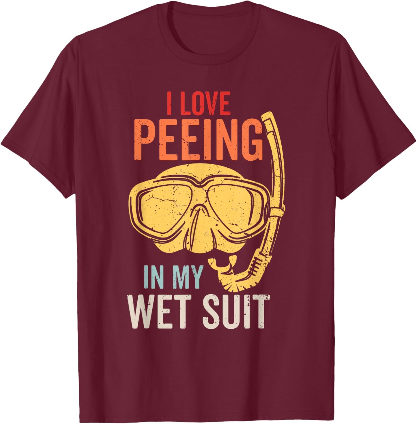 Vintage Scuba Dive Women Diver Funny Scuba Diving T-Shirt - T-Shirt | Maroon