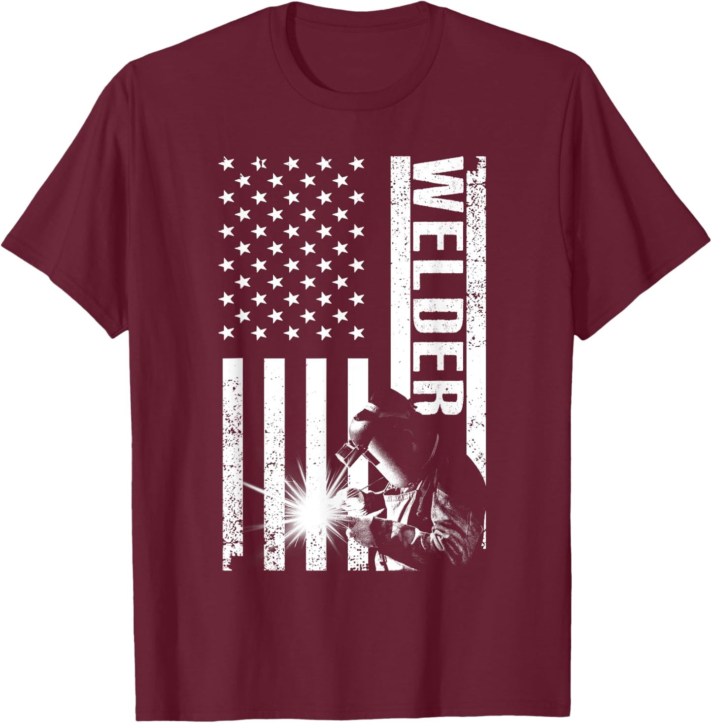 Cool Welder Design Women Welder Welding Metalwork T-Shirt - T-Shirt | Maroon