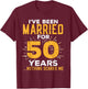 50th Wedding Anniversary Funny Couples Married For 50 Years T-Shirt - T-Shirt | Maroon