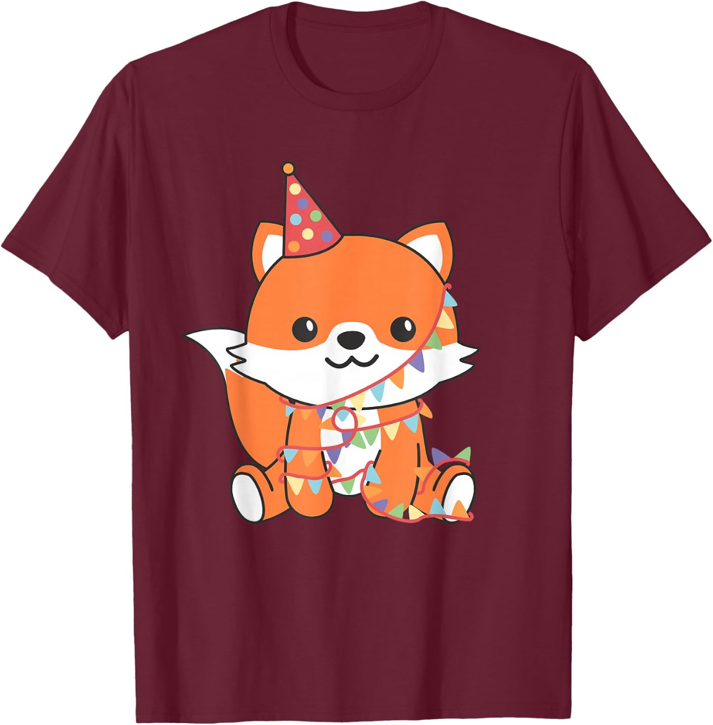 Fox for Birthday for Children a Birthday Fox T-Shirt - T-Shirt | Maroon