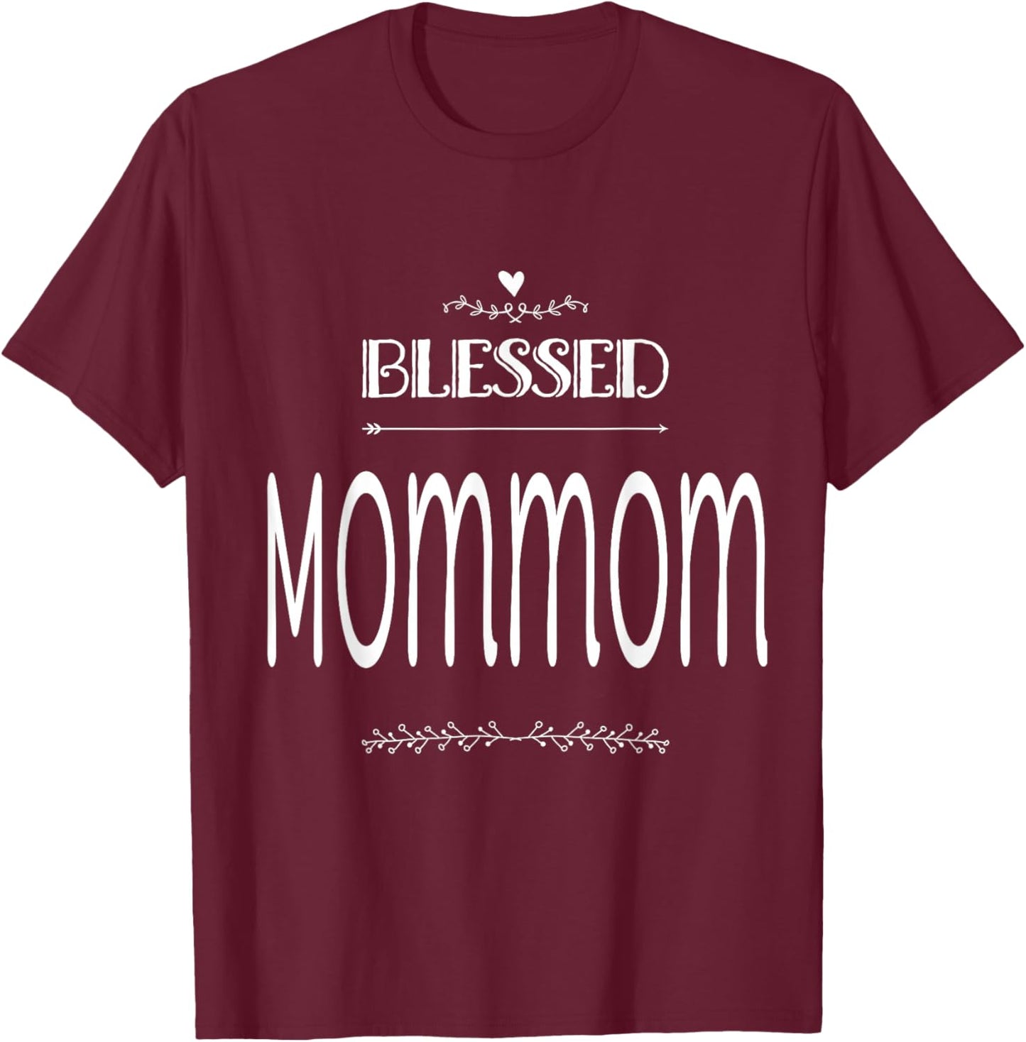 Blessed Mommom Special Grandma T-Shirt - T-Shirt | Maroon
