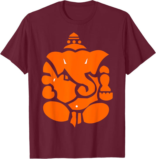 Hindu God Ganesha Ganesh T-Shirt - T-Shirt | Maroon