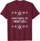 Xmas Themed Spread Kindness Like Snowflakes Merry Christmas T-Shirt - T-Shirt | Maroon