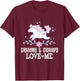 Grammy and Gramps Love Me Grandchild Unicorn T-Shirt - T-Shirt | Maroon