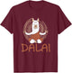 Dalai Lama Llama Does Yoga Meditation With Buddhism Alpaca T-Shirt - T-Shirt | Maroon