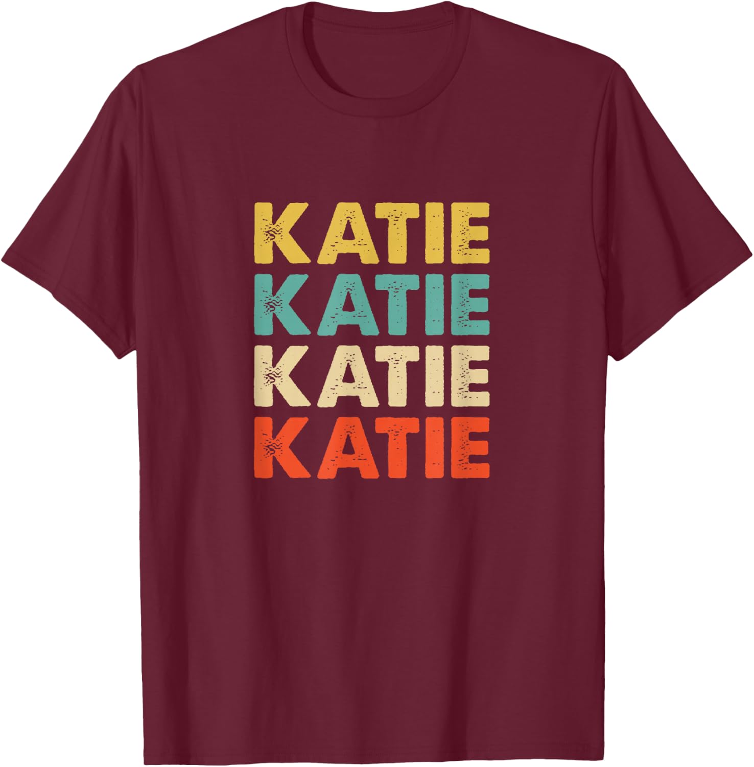 Katie Name T-Shirt - T-Shirt | Maroon