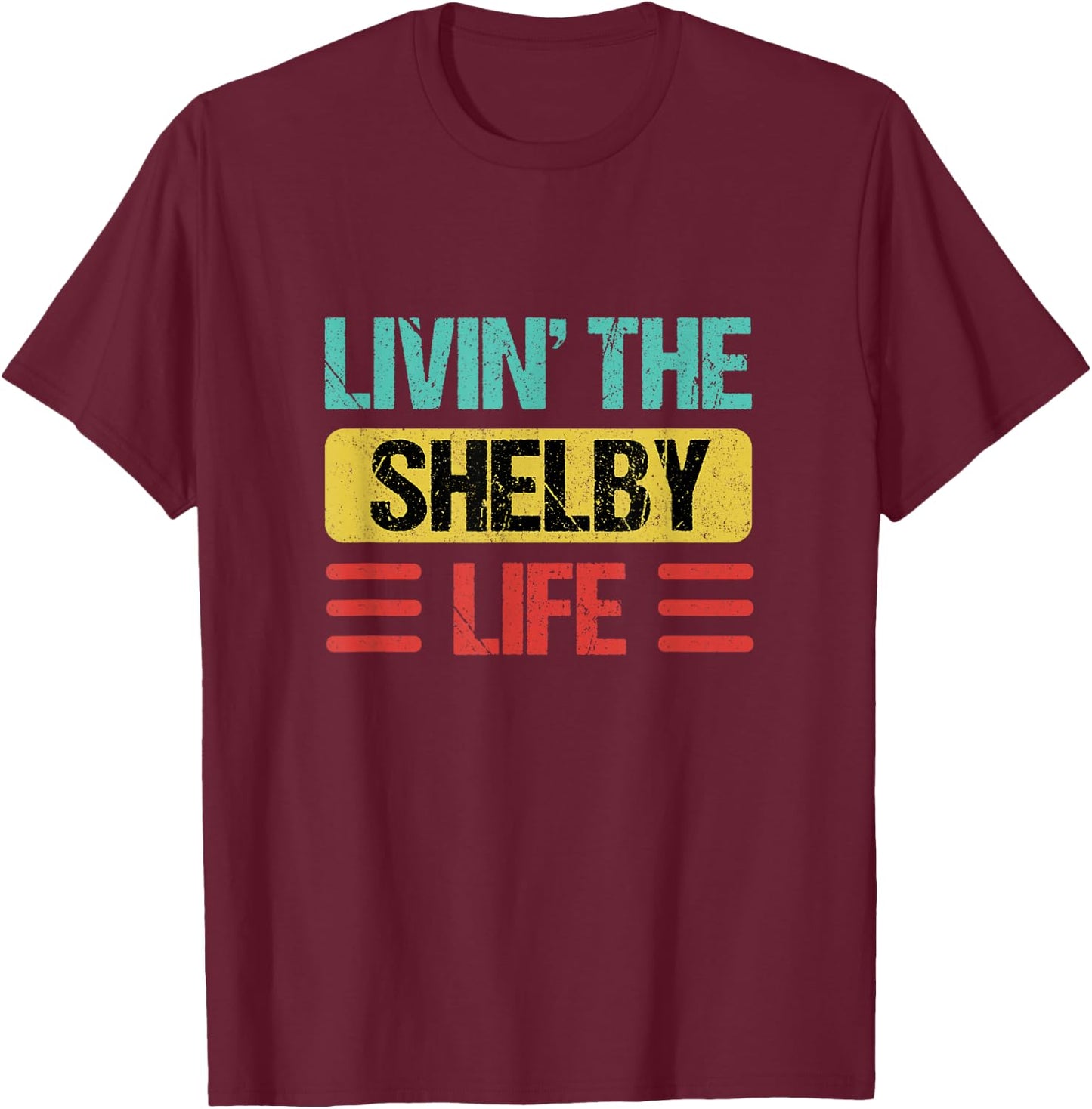 Shelby Name T-Shirt - T-Shirt | Maroon