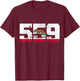 Fresno California 559 Area Code Pride Vintage Flag T-Shirt - T-Shirt | Maroon