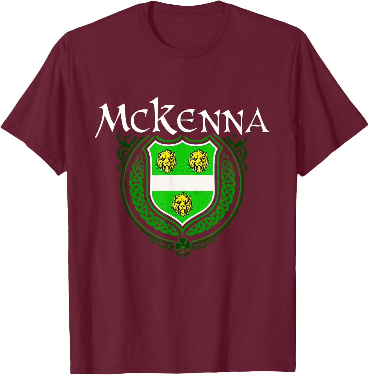 McKenna Surname Irish Clan Tartan Badge Ireland T-Shirt - T-Shirt | Maroon