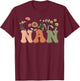 Wildflowers Nan Floral Mother's Day Nan T-Shirt - T-Shirt | Maroon
