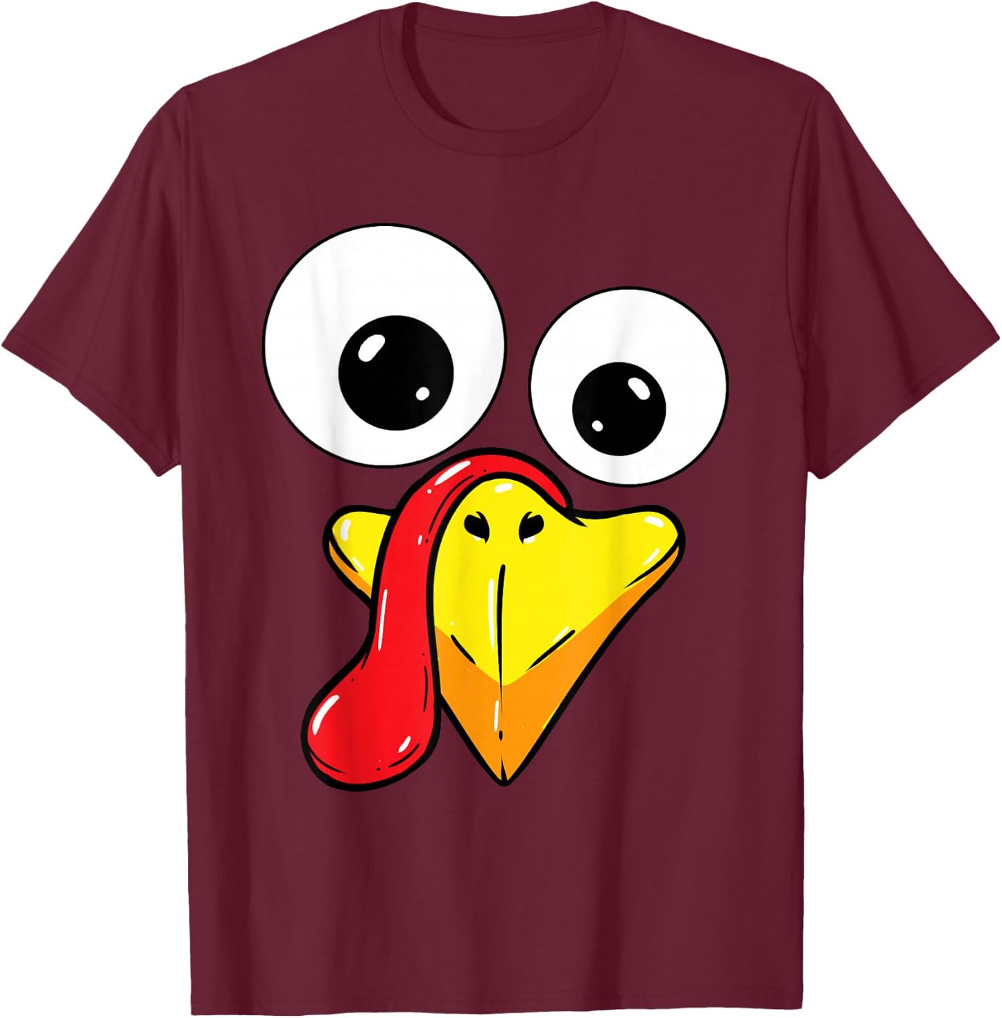 Thanksgiving Turkey Face Matching Family Costume Kids T-Shirt - T-Shirt | Maroon