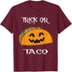 Trick or Taco, Funny Halloween costume T-Shirt - T-Shirt | Maroon