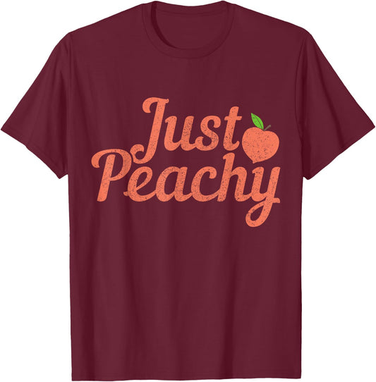 Georgia The Peach State Peachy Funny Vintage Pride T-Shirt - T-Shirt | Maroon