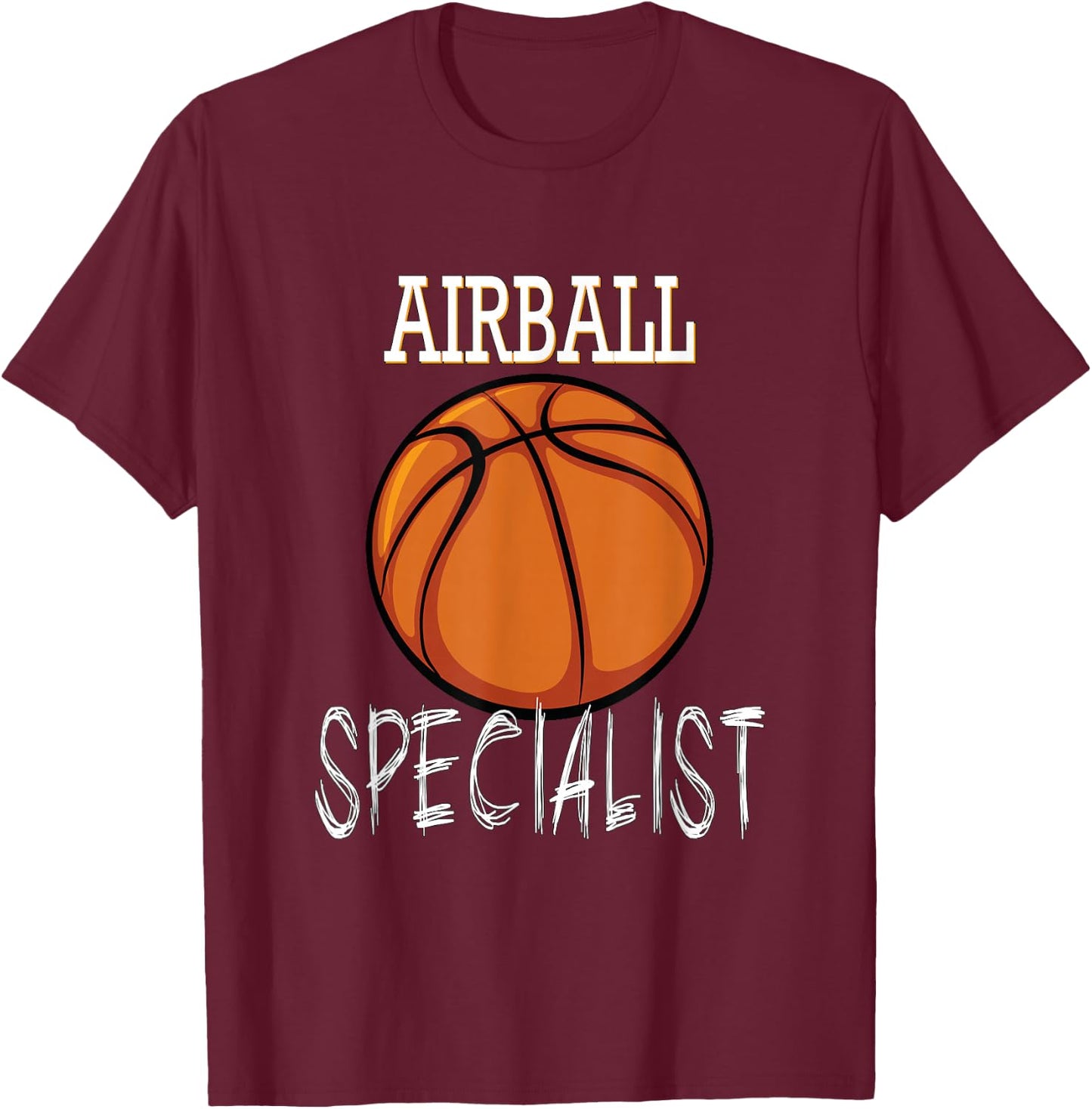 Airball Specialist Basketball T-Shirt - T-Shirt | Maroon