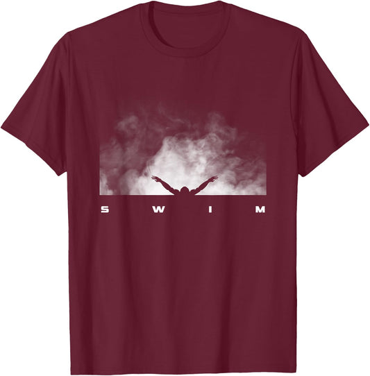 Swim Swimmer Swimming T-Shirt - T-Shirt | Maroon