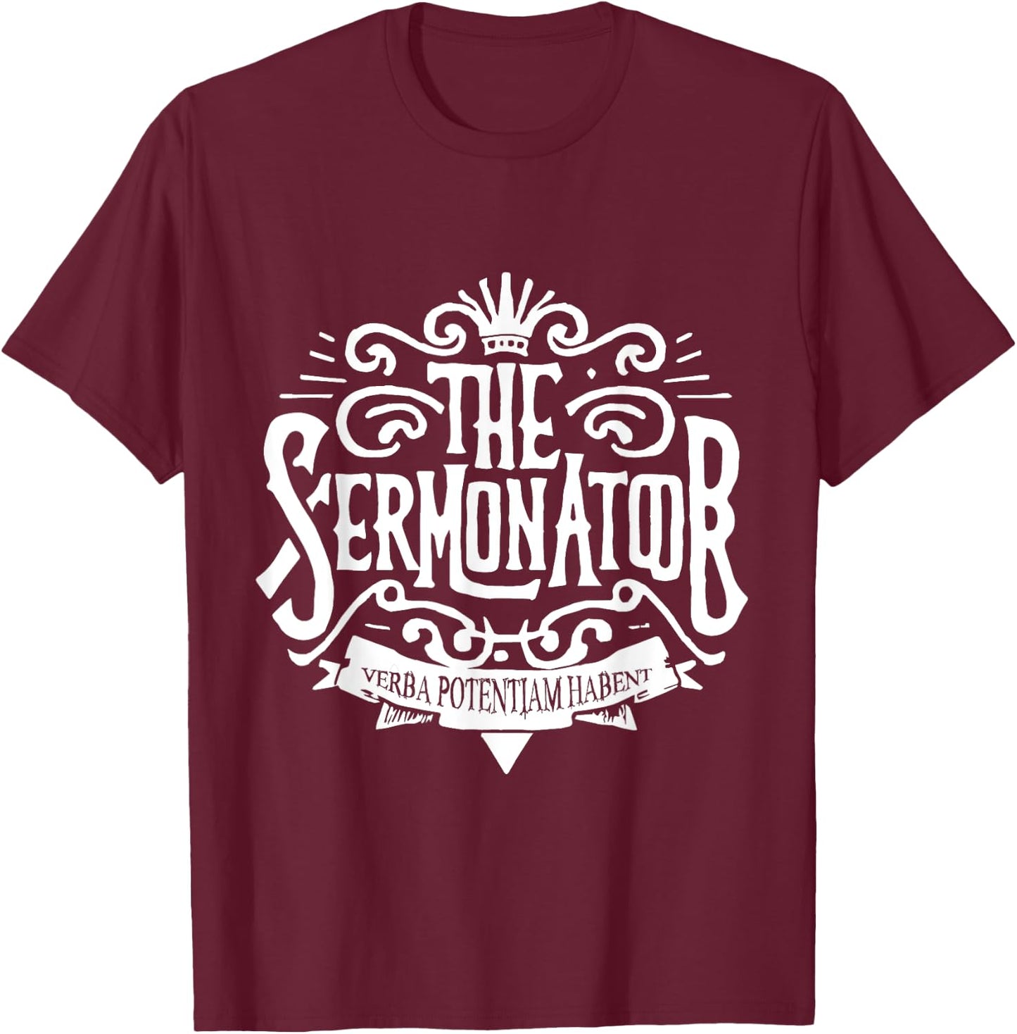 The Sermonator Funny Pastor Prayer Warrior Motorcycle Pastor T-Shirt - T-Shirt | Maroon