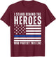 Thin Blue Line American Flag Police Support Blu Lives Matter T-Shirt - T-Shirt | Maroon