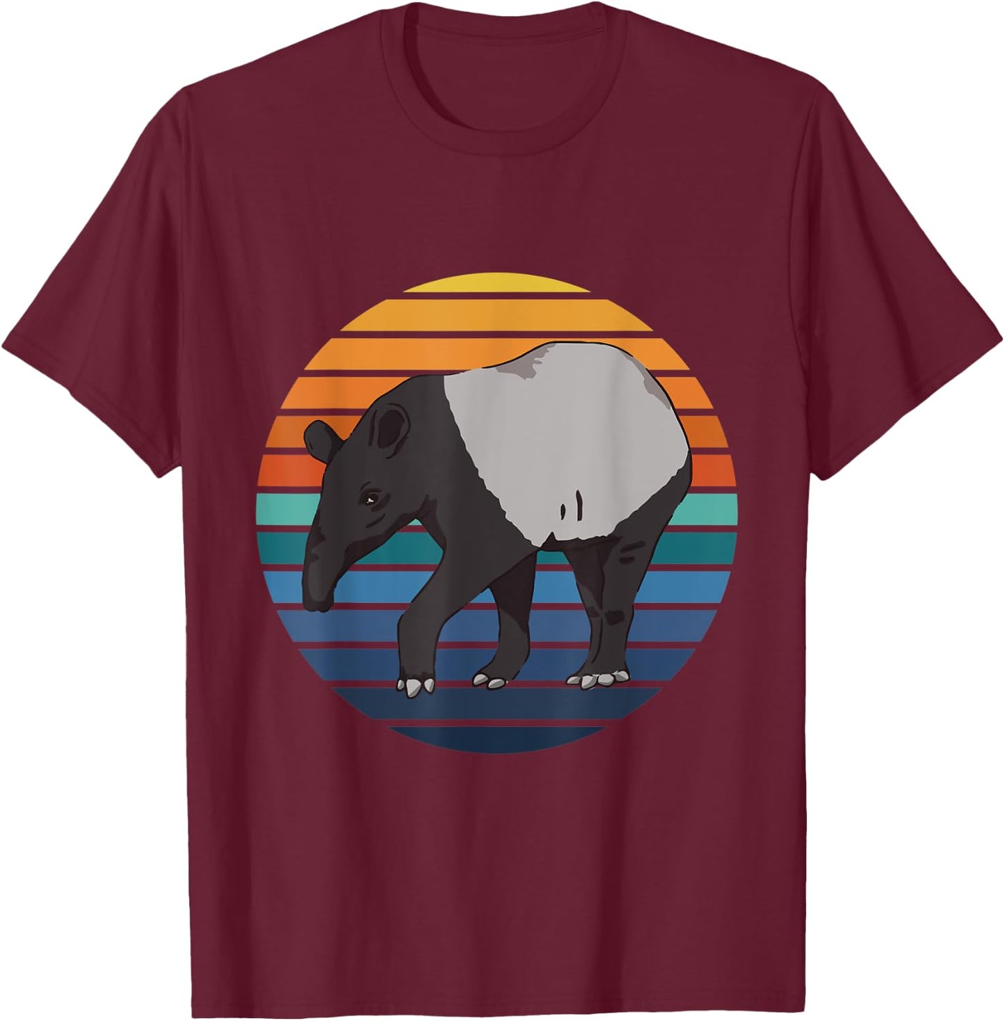 Malayan Tapir Animal Zoo Keeper T-Shirt - T-Shirt | Maroon