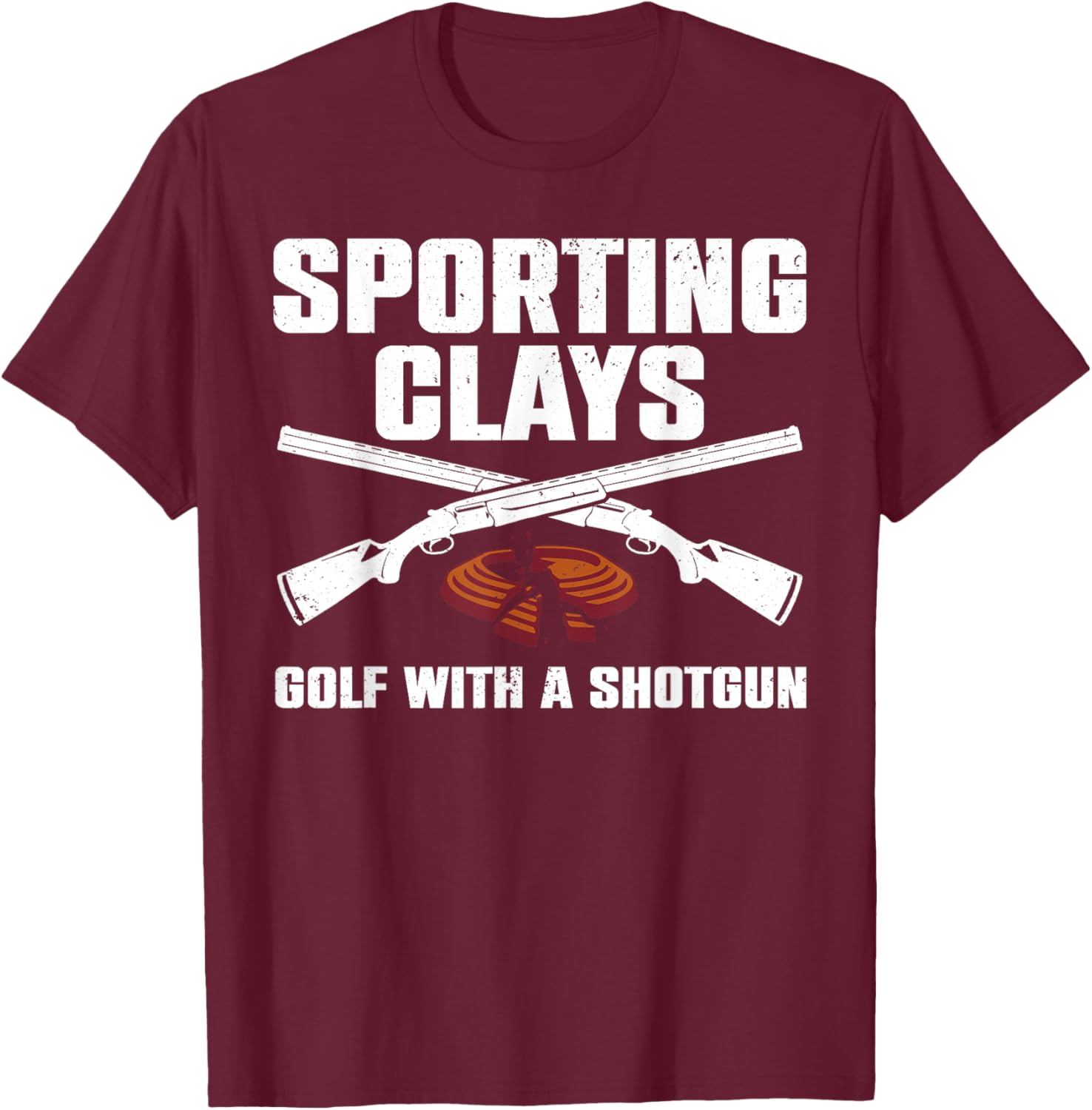 Cool Trap Shooting Women Skeet Clay Target Shooter T-Shirt - T-Shirt | Maroon