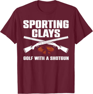 Cool Trap Shooting Women Skeet Clay Target Shooter T-Shirt - T-Shirt | Maroon