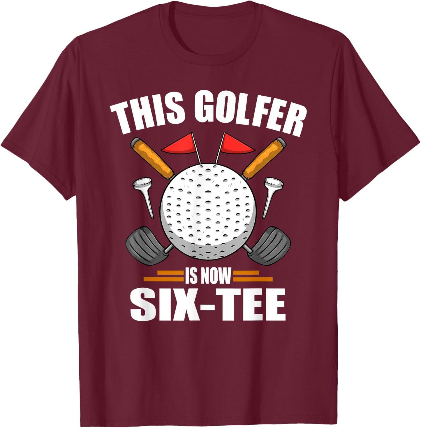 Birthday Golf Shirts 60th Year Old Golfer Golfing T-Shirt - T-Shirt | Maroon