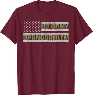 Spangdahlem US Military Installation Army Base T-Shirt - T-Shirt | Maroon