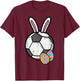 Easter Soocer Ball Bunny Football Sports Men Boys Kids Teens T-Shirt - T-Shirt | Maroon