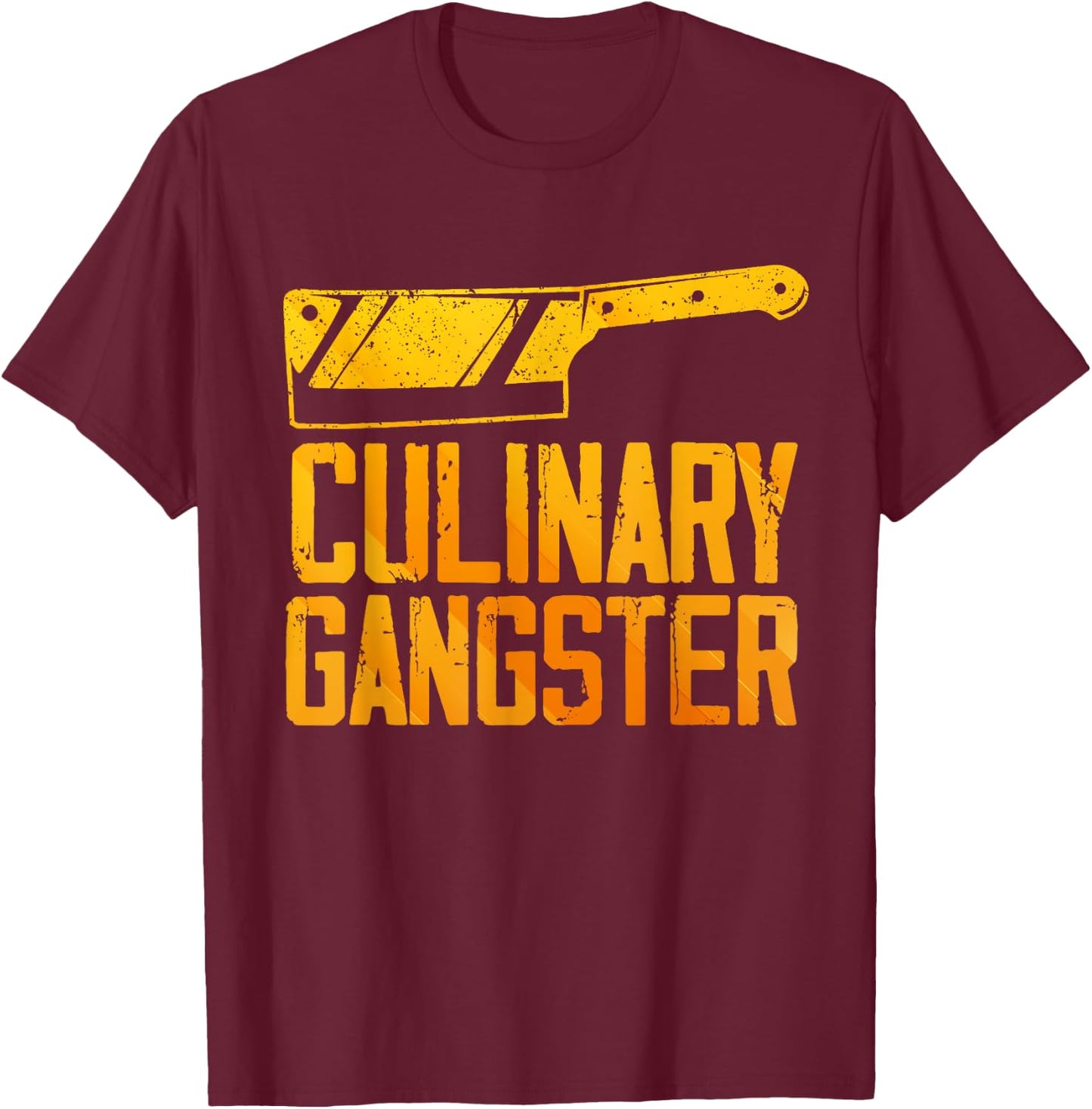 Funny Chef Art Men Women Restaurant Food Cooking Chef T-Shirt - T-Shirt | Maroon