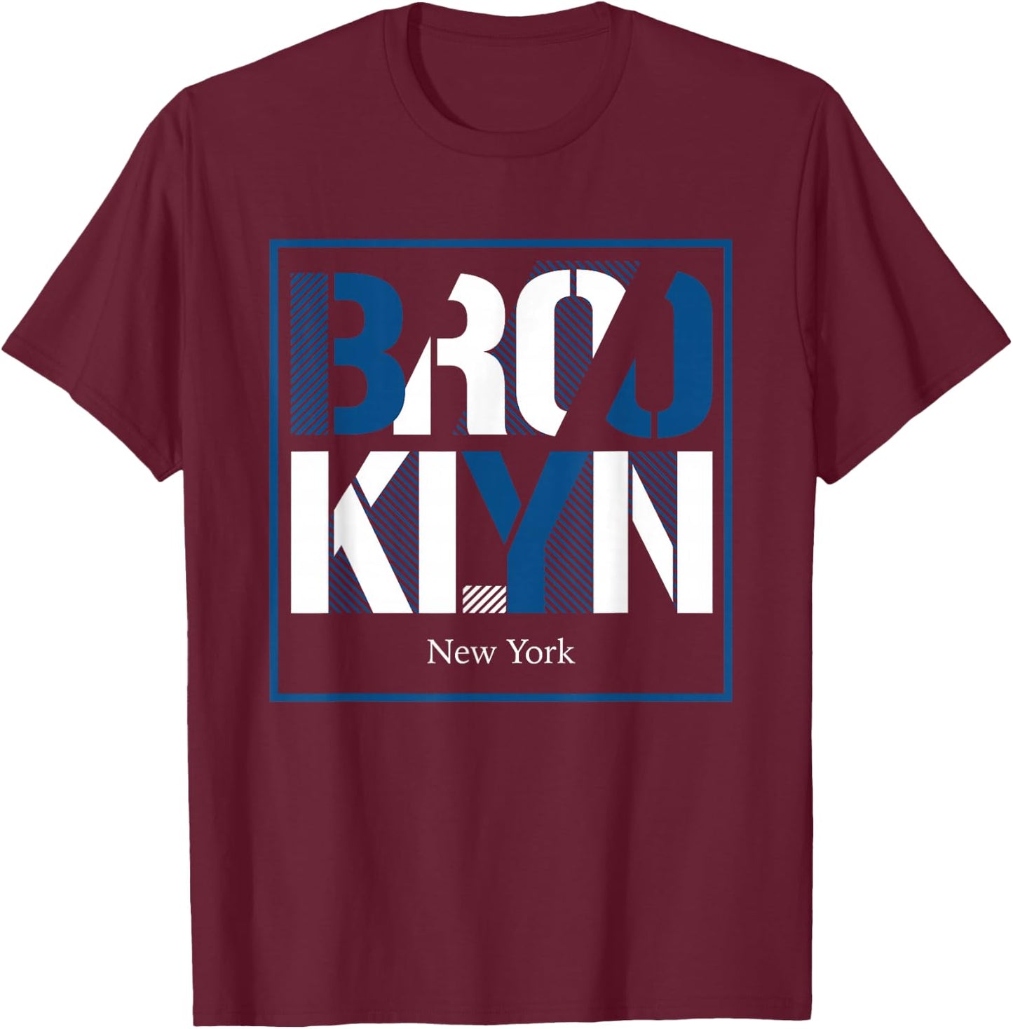 Brooklyn New York T-Shirt - T-Shirt | Maroon