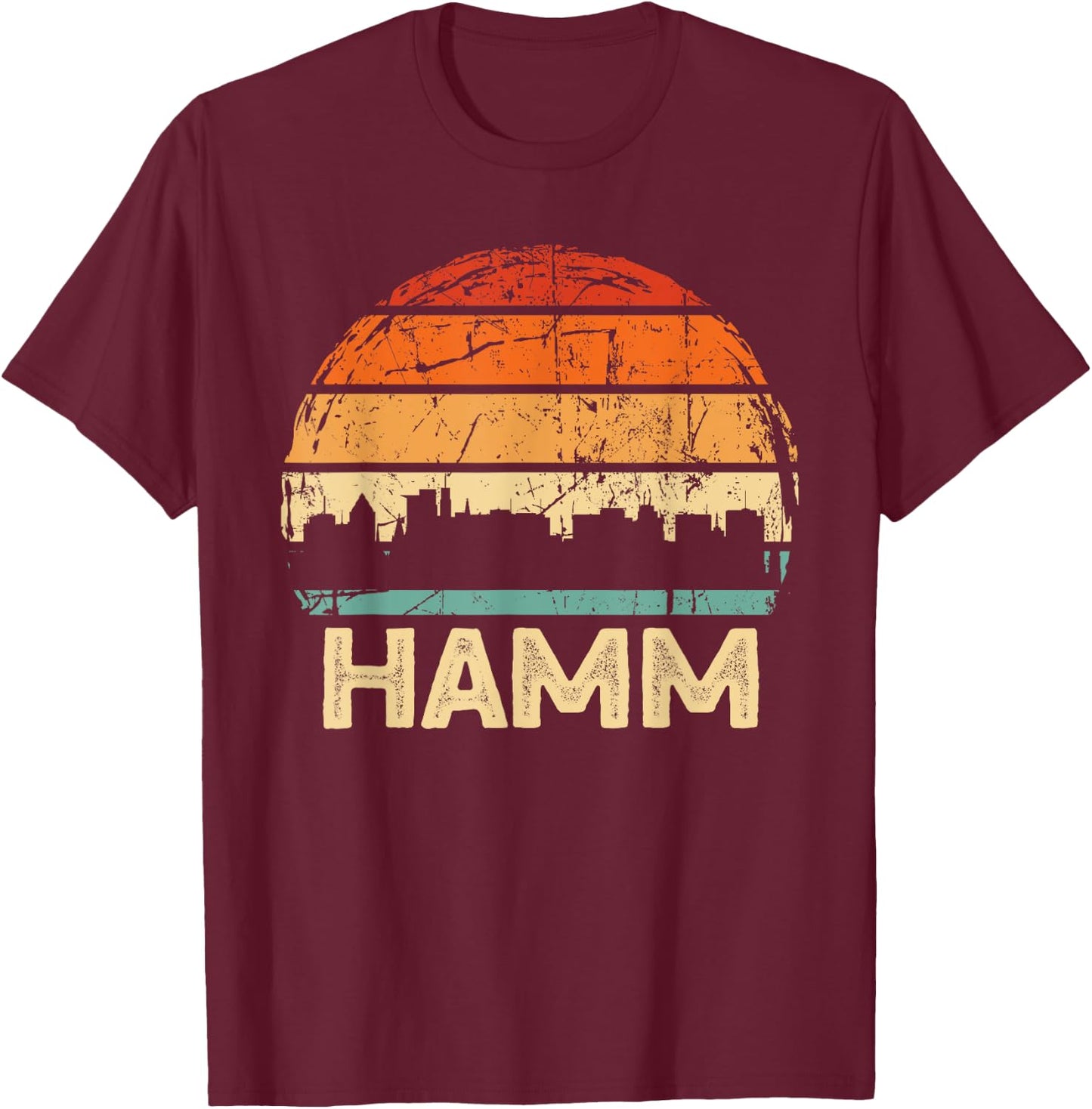 Hamm skyline T-Shirt - T-Shirt | Maroon