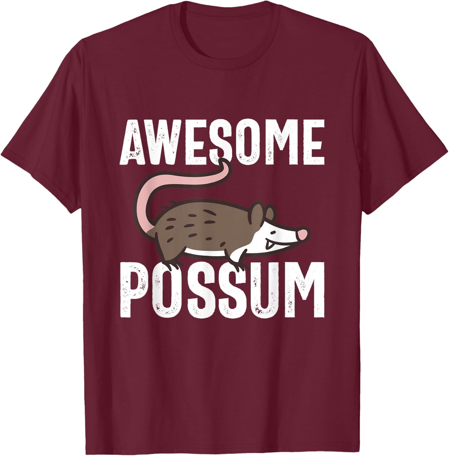 Awesome Possum I Love Possums Lover Awesome Opossum T-Shirt - T-Shirt | Maroon