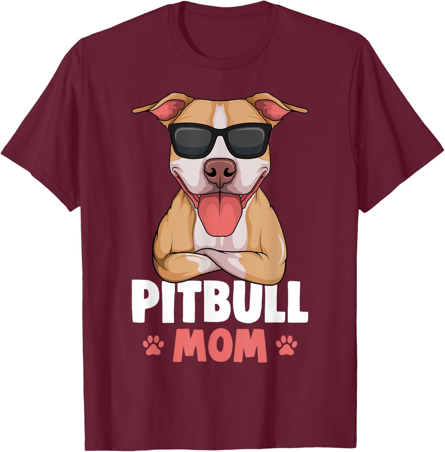 Pitbull Mom Pittie Dog Women T-Shirt - T-Shirt | Maroon